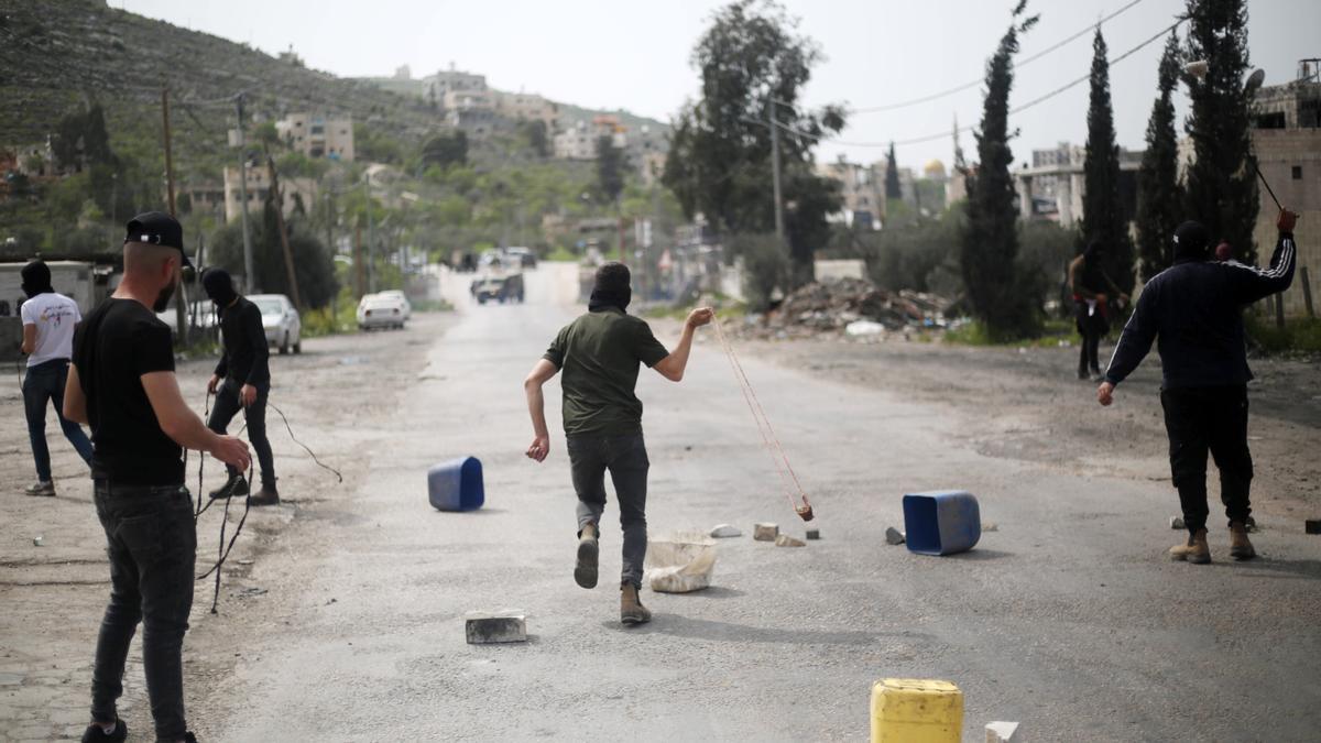 Protestas palestinas en la localidad de Beita, en Cisjordania.