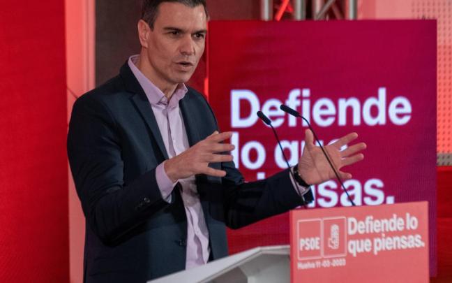 Pedro Sánchez, en un acto del PSOE ayer en Huelva.