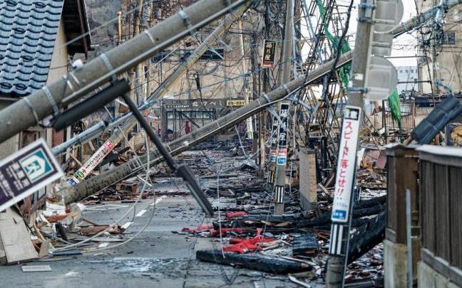 Ciudad de Wajima, en la prefectura de Ishikawa, afectada por el terremoto de magnitud 7,6 que afectó a la zona oeste de Japón.