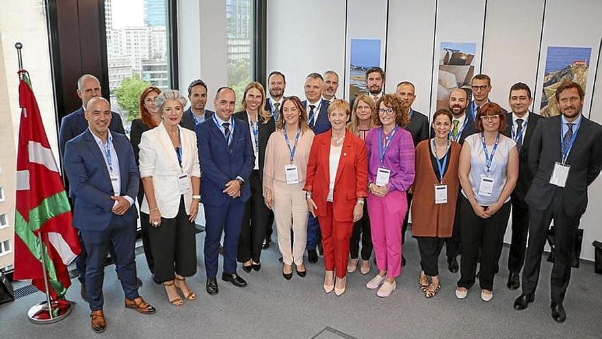 Arantxa Tapia, en la reunión con las empresas en Varsovia. | FOTO: N.G.