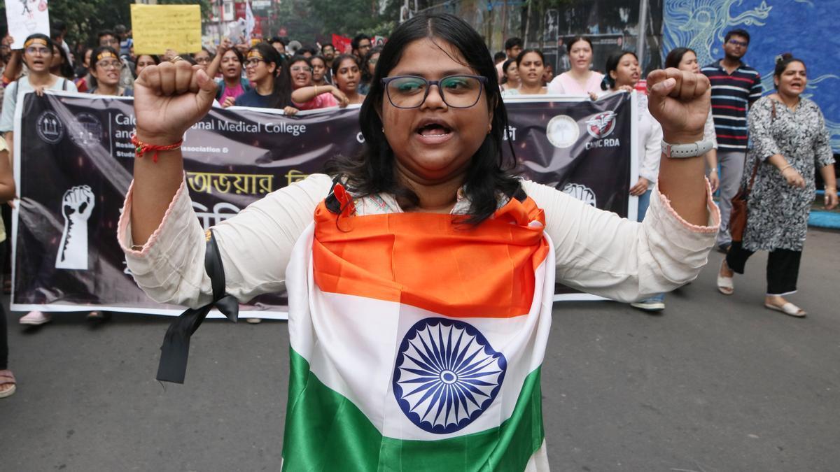 Manifestación feminista en India