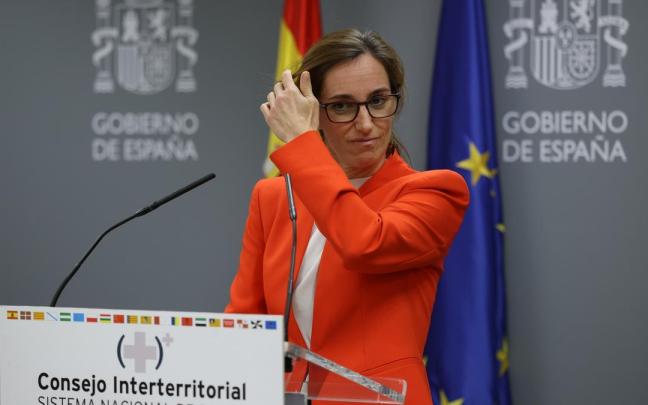 La ministra de Sanidad, Mónica García, ofrece declaraciones tras la reunión del Consejo Interterritorial del Sistema Nacional de Salud (CISNS).