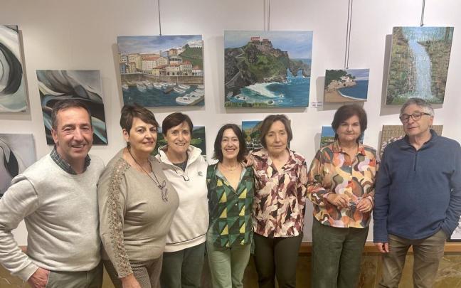 Alumnos de la escuela de pintura de Ermua
