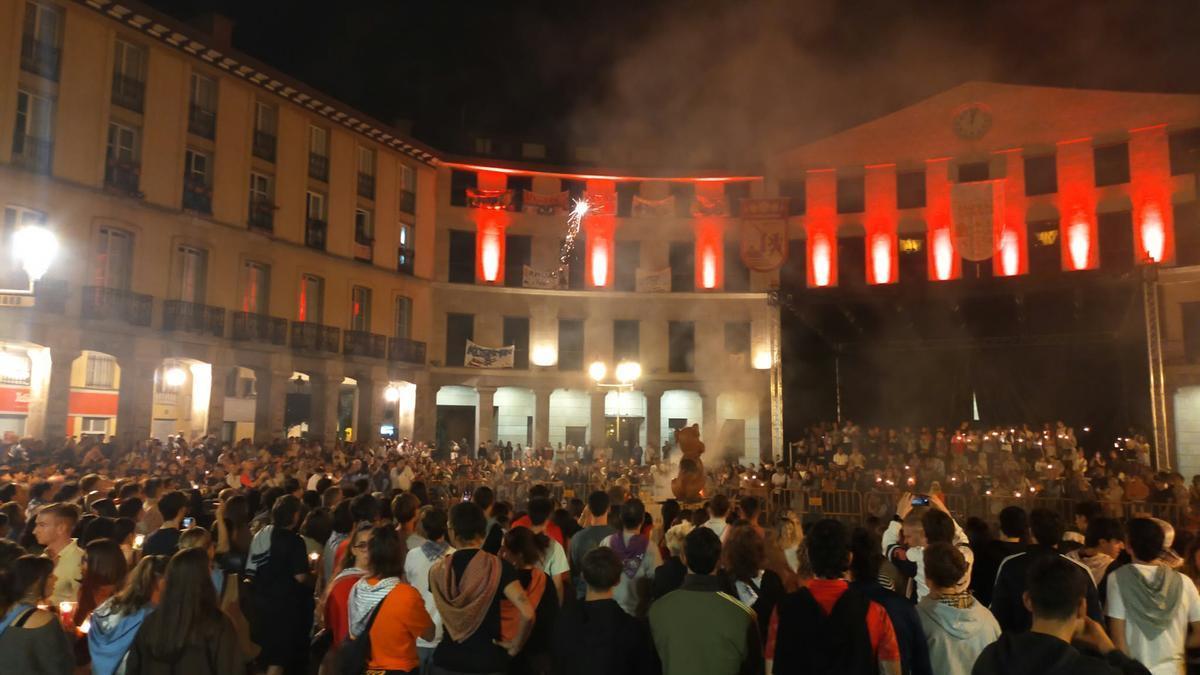 La quema de Roketxu selló el pasado domingo las fiestas de San Roque en Laudio