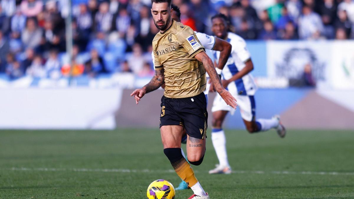 Brais Mendez, en el partido de Leganés. / AFP7 VÍA EUROPA PRESS