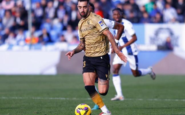 Brais Mendez, en el partido de Leganés. / AFP7 VÍA EUROPA PRESS