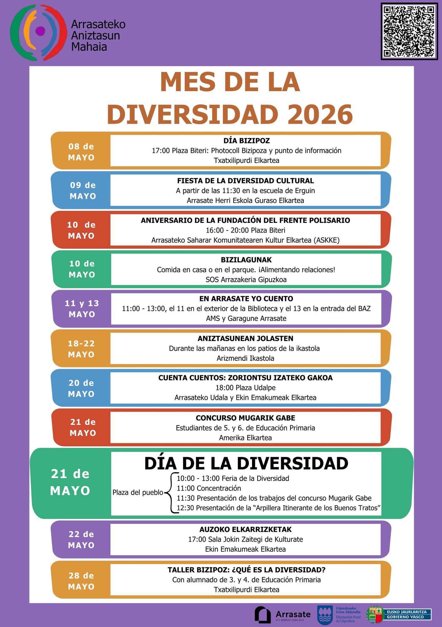 Cartel que recoge la programación.