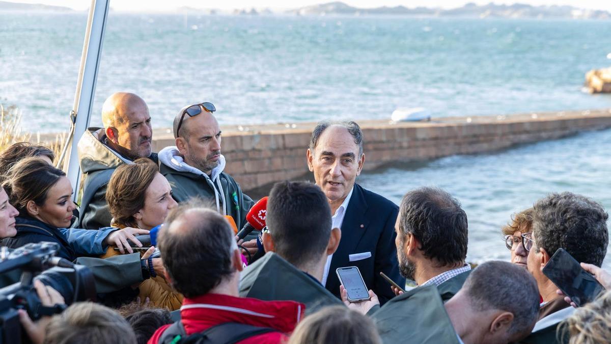 Ignacio Sánchez Galán, en la inauguración del parque eólico marino de Saint-Brieuc.