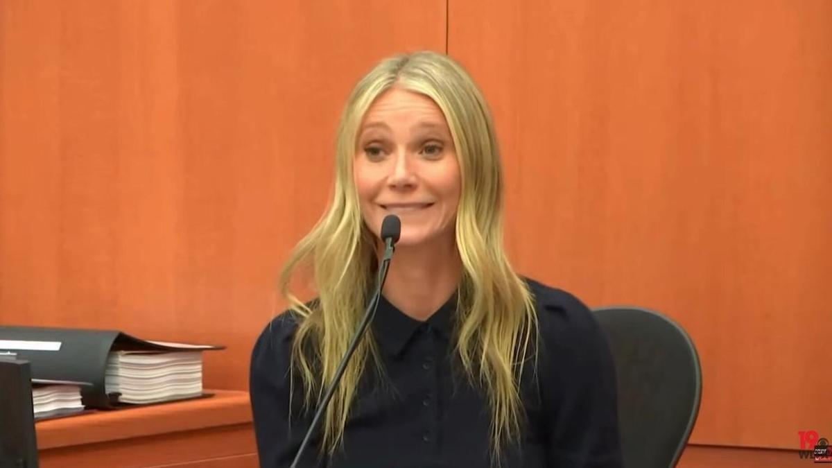 La actriz Gwyneth Paltrow presta testimonio durante el juicio.