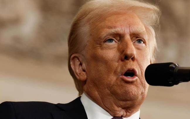 Donald Trump durante su discurso de investidura.