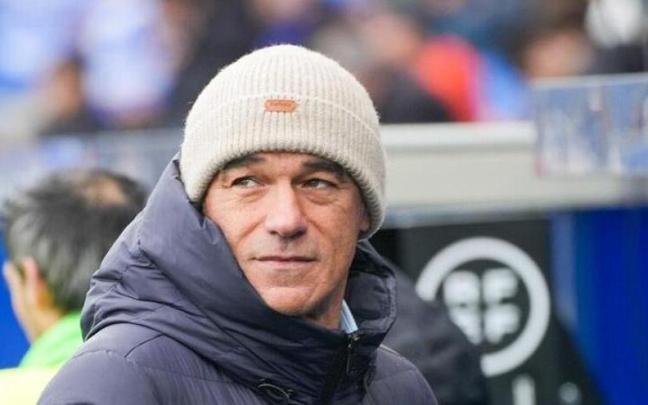 Luis García durante el partido ante el Cartagena