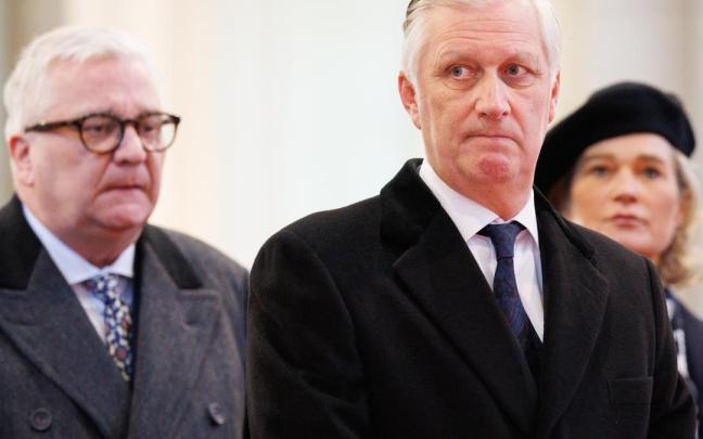 El príncipe Lorenzo de Bélgica junto al rey Felipe