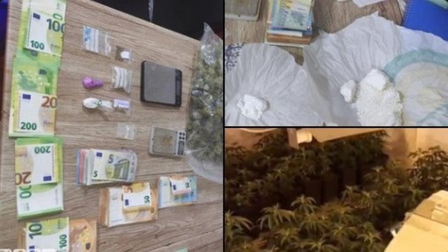 Dinero y droga oculta en un local de comida rápida en Granada.