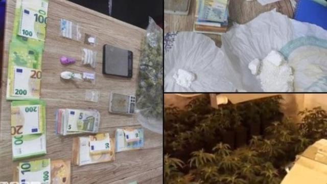 Dinero y droga oculta en un local de comida rápida en Granada.