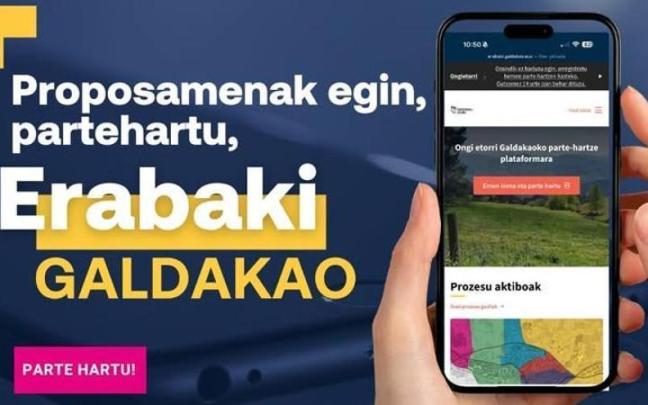 La plataforma Erabaki Galdakao se utiliza en iniciativas como los presupuestos participativos
