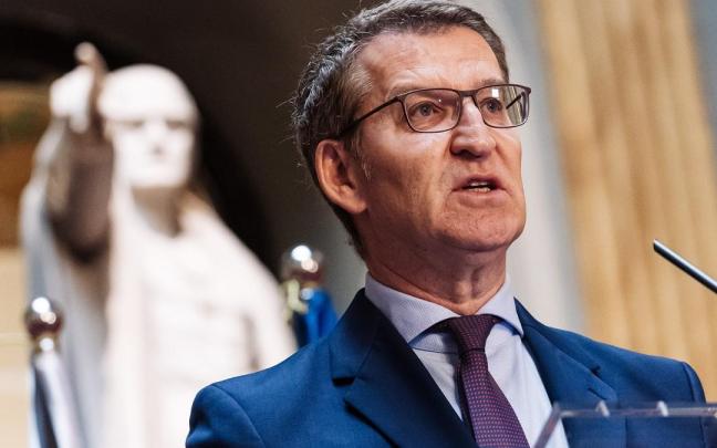 Feijóo, este jueves en la Cámara Alta del Senado.