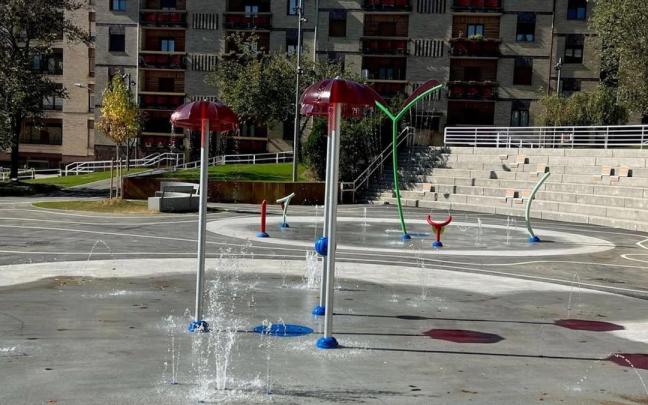 Los juegos acuáticos del parque Dolarea de Beasain.