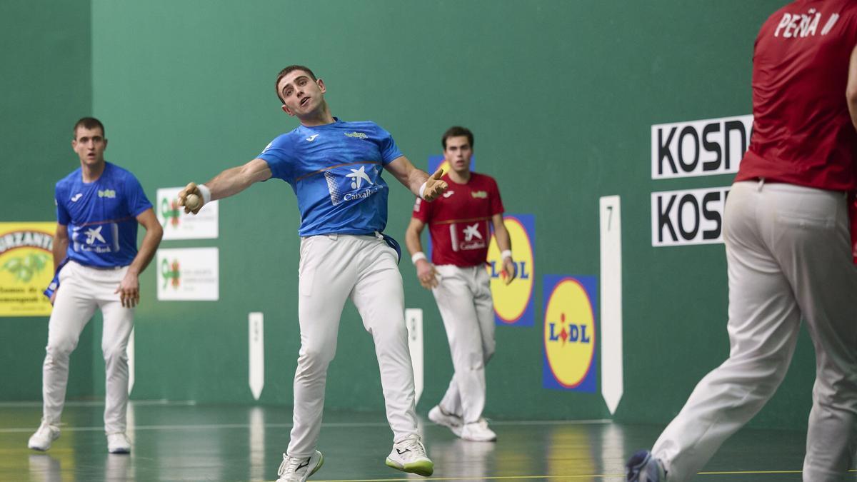 Peña II-Ugartemendia ganan el Torneo de San Fermín Serie B ante Senar-Lizeaga en el frontón Labrit de Iruñea
