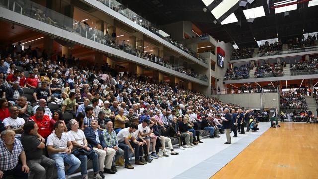 El frontón Bizkaia de Bilbao, durante la última final del Manomanista.