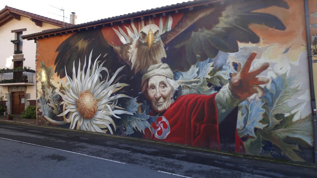 El mural de Nexgraff en Berastegi