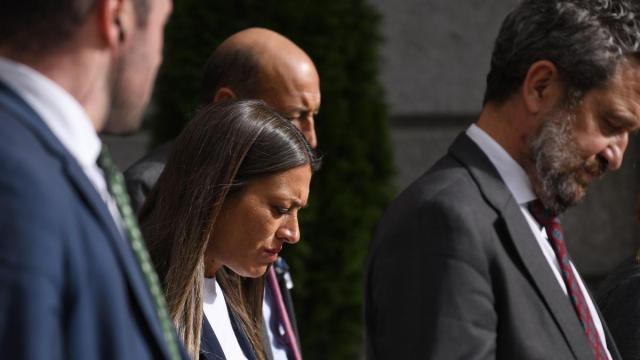 Míriam Nogueras, con gesto cabizbajo