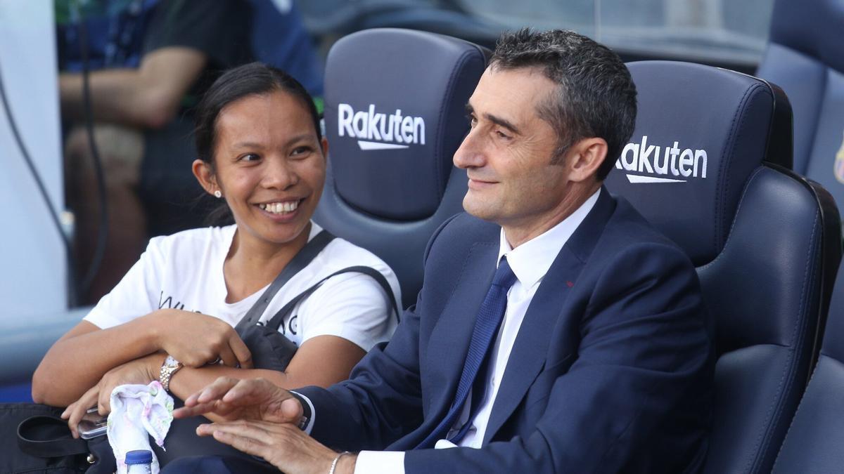 Ernesto Valverde, en su etapa como entrenador del Barcelona.
