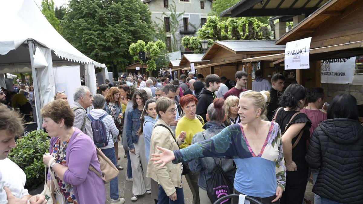 Un mercado celebrado en Idiazabal.
