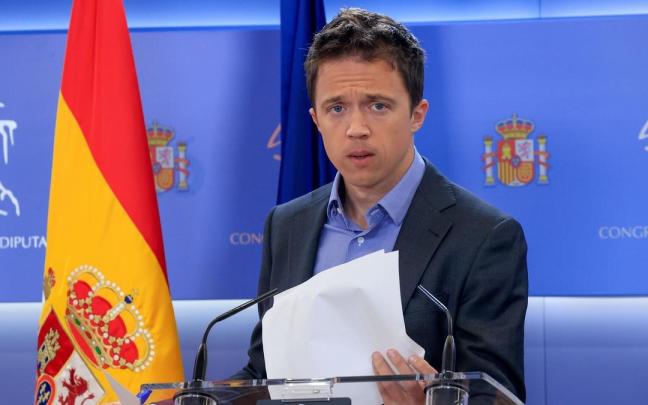 El líder de Más País, Iñigo Errejón, ayer en el Congreso de los Diputados.