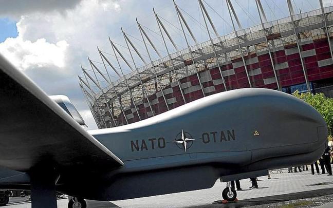 Un dron de los utilizados por las fuerzas de la Alianza Atlántica. Un dron de los utilizados por las fuerzas de la Alianza Atlántica.