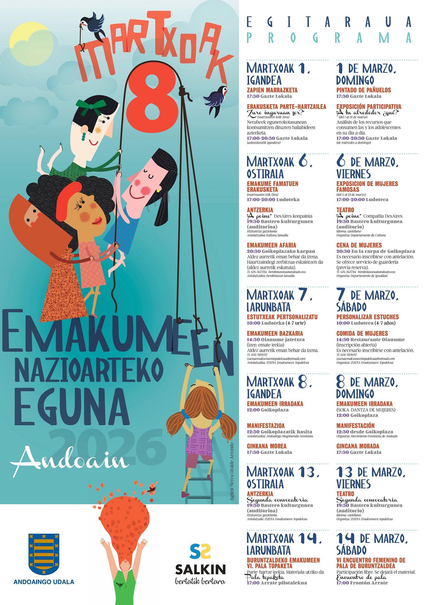 Cartel con la programación.