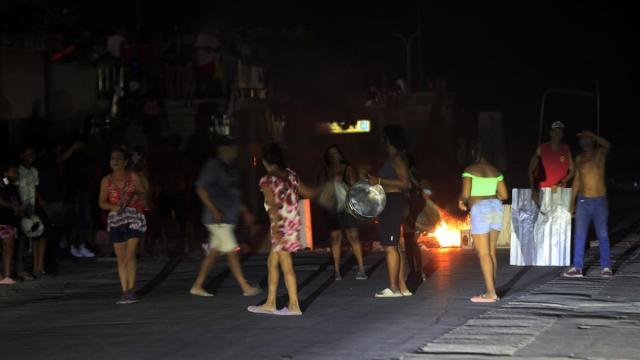 Imagen de un apagón en Cuba