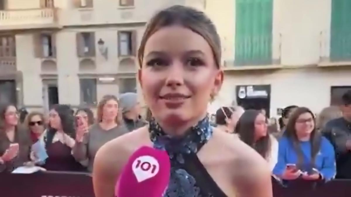 Ona Gonfaus, respondiendo una pregunta en el Festival de Málaga.