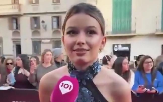 Ona Gonfaus, respondiendo una pregunta en el Festival de Málaga.