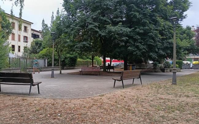 Imagen actual del parque Ilargi, en la trasera del bar Gurea.