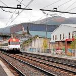 Apeadero de Santa Cruz en el barrio de Gardea de Laudio.