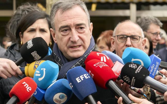 Aitor Esteban, el pasado martes en Gasteiz con motivo del aniversario del 3 de Marzo.