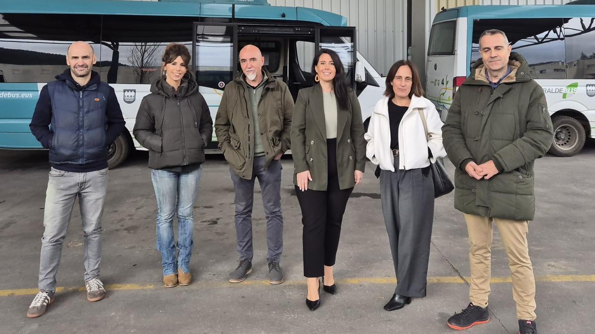 Visita de Azahara Domínguez a Bilman Bus en Lazkao