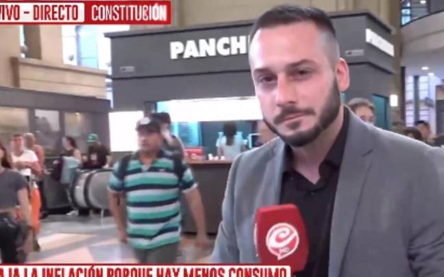 Tomi Munaretto durante la emisión en la que realizó las declaraciones.