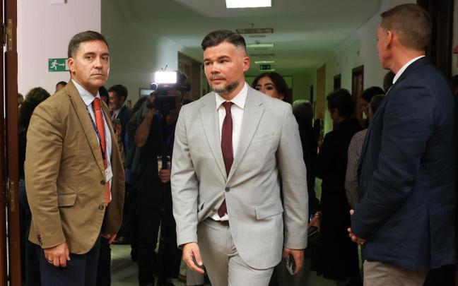 Gabriel Rufián entra en la Diputación Permanente el pasado 16 de octubre.