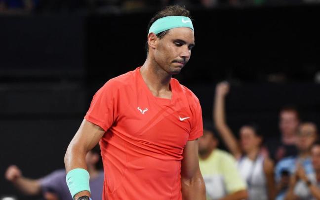Rafa nadal durante el partido ante Thompson