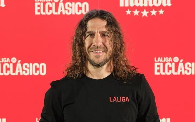 El ex jugador del FC Barcelona Carles Puyol, en un evento organizado por Mahou