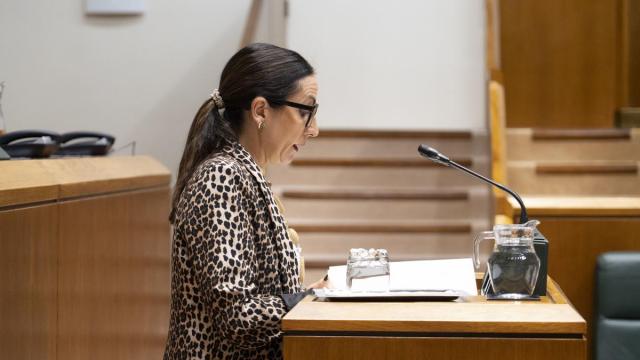 La consejera de Educación, Begoña Pedrosa, en el ParlamentoVasco.