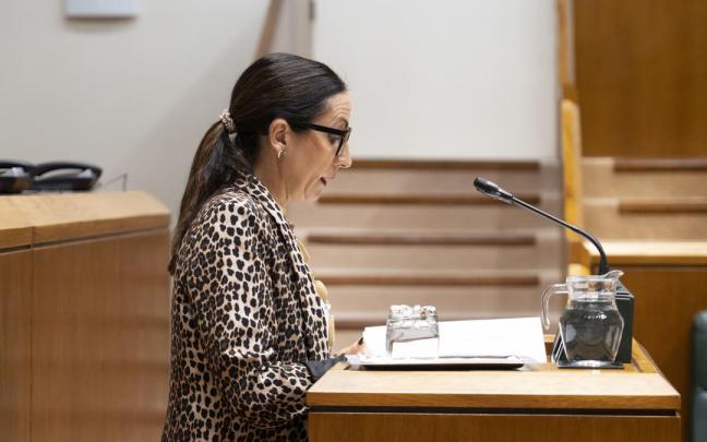 La consejera de Educación, Begoña Pedrosa, en el ParlamentoVasco.