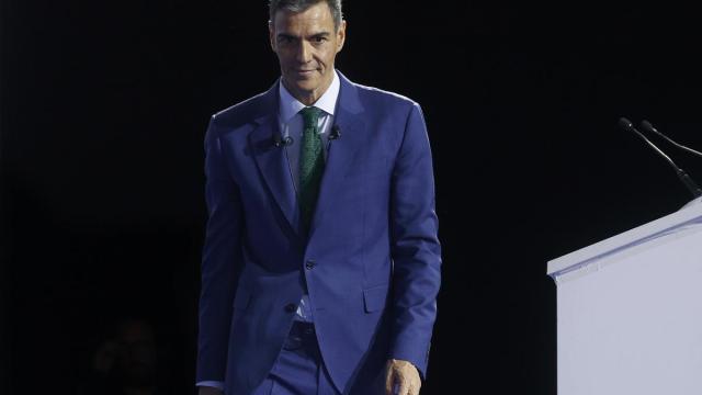 Pedro Sánchez, durante su intervención en Barcelona ante los empresarios catalanes.