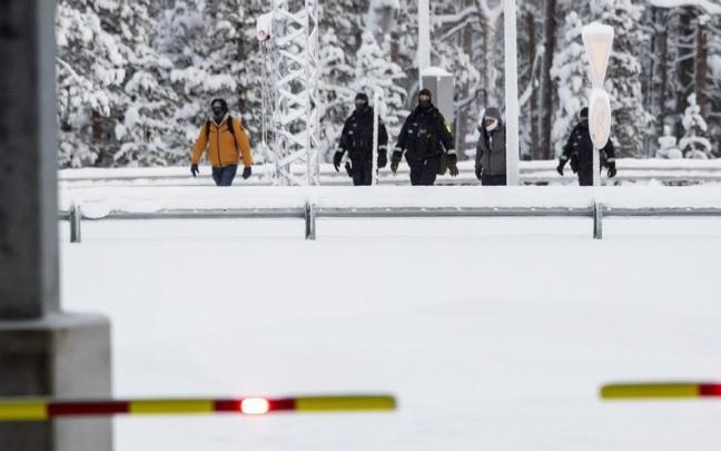 Frontera entre Finlandia y Rusia.