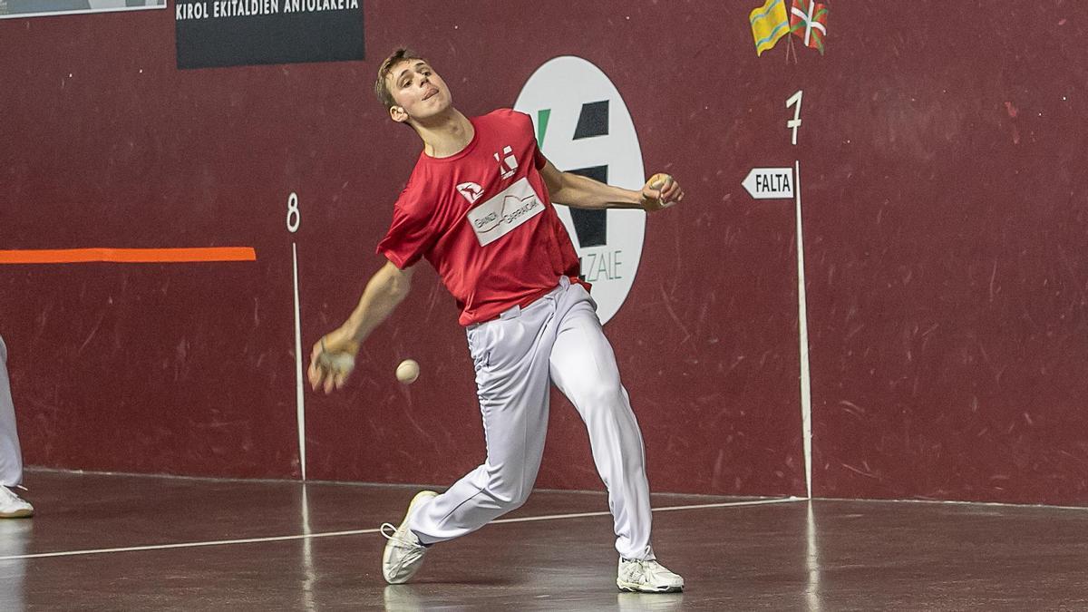 Arkaitz Gabirondo, en el partido del Memorial Goñi.