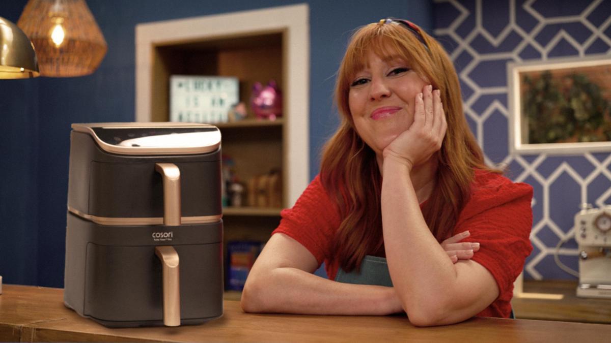 Blanca Mayandía y su air fryer.