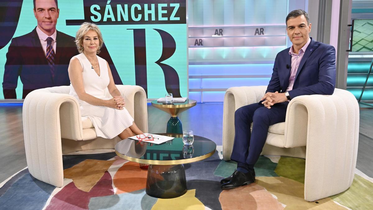 El presidente del Gobierno español, Pedro Sánchez, en 'El Programa de Ana Rosa'.