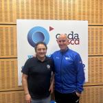 Adrián Yáñez en los estudios de Onda Vasca