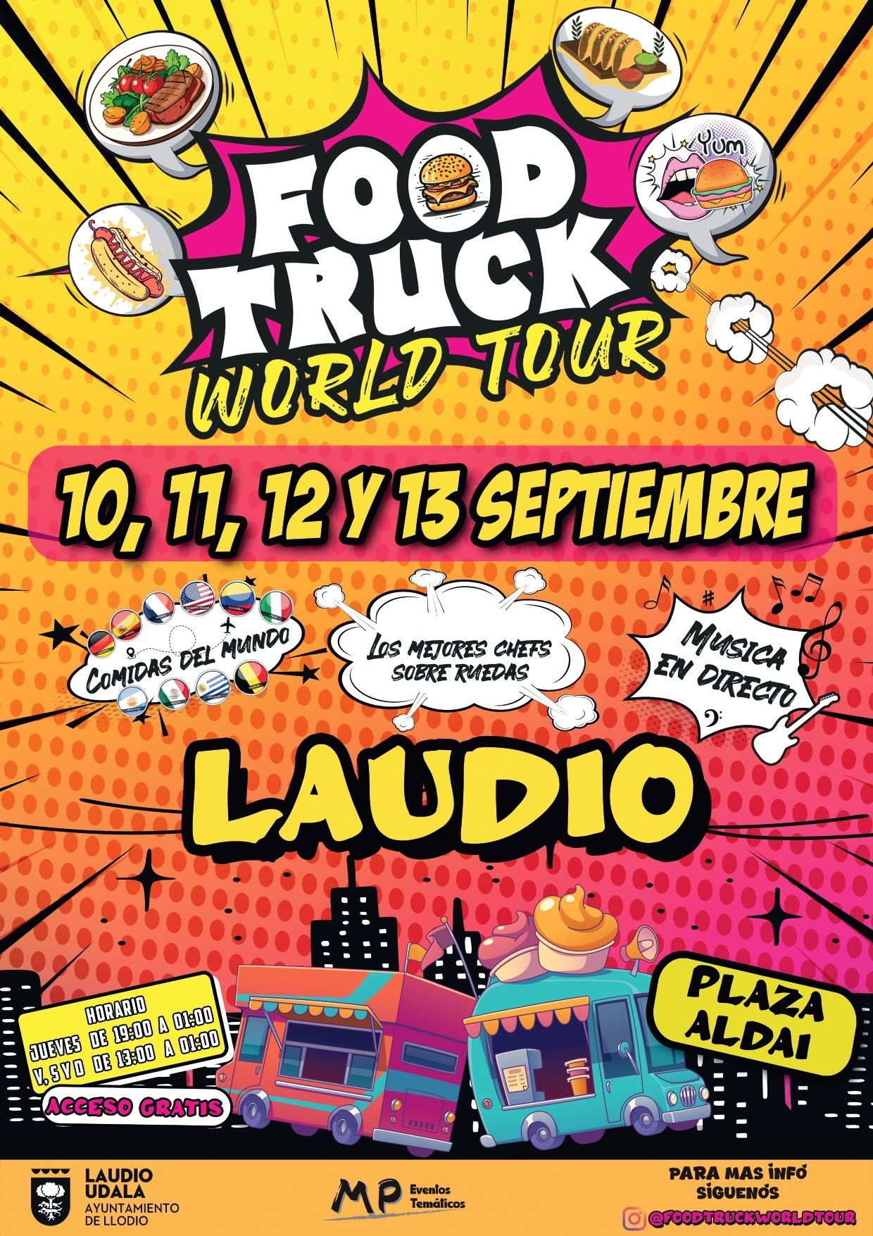 Cartel del evento Food Truck World Tour en Laudio